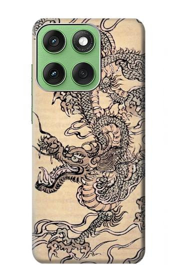 S0318 Antique Dragon Hülle Schutzhülle Taschen für Motorola Edge 60