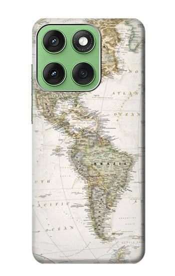 S0604 World Map Hülle Schutzhülle Taschen für Motorola Edge 60
