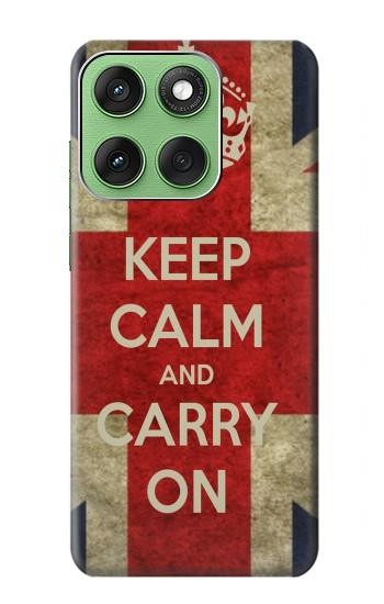 S0674 Keep Calm and Carry On Hülle Schutzhülle Taschen für Motorola Edge 60