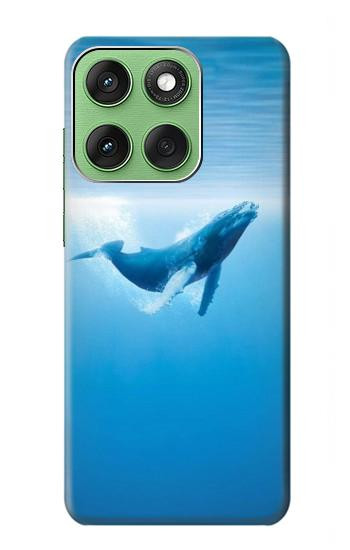 S0843 Blue Whale Hülle Schutzhülle Taschen für Motorola Edge 60