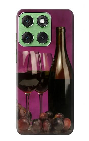 S0910 Red Wine Hülle Schutzhülle Taschen für Motorola Edge 60