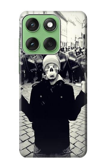 S1108 Skull Mask Man Protester Hülle Schutzhülle Taschen für Motorola Edge 60