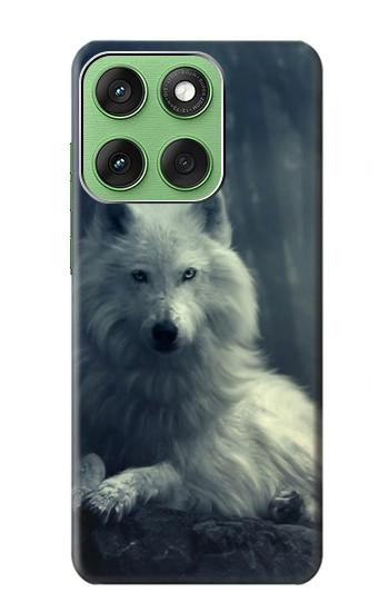 S1516 White Wolf Hülle Schutzhülle Taschen für Motorola Edge 60