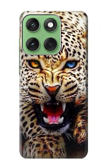 S1932 Blue Eyed Leopard Hülle Schutzhülle Taschen für Motorola Edge 60