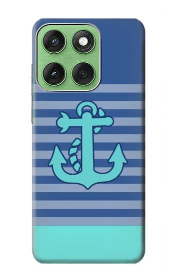 S2081 Nautical Anchor Hülle Schutzhülle Taschen für Motorola Edge 60