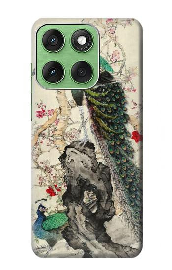 S2086 Peacock Painting Hülle Schutzhülle Taschen für Motorola Edge 60