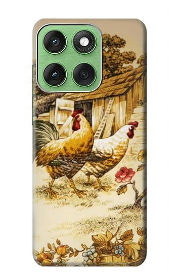 S2181 French Country Chicken Hülle Schutzhülle Taschen für Motorola Edge 60