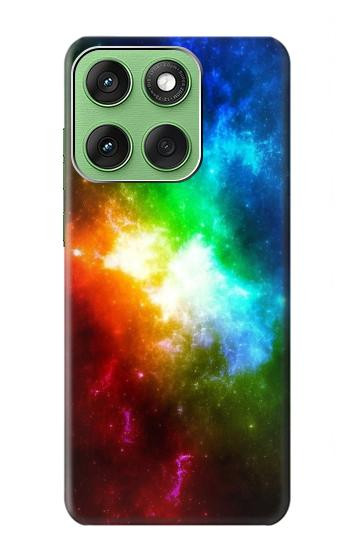 S2312 Colorful Rainbow Space Galaxy Hülle Schutzhülle Taschen für Motorola Edge 60