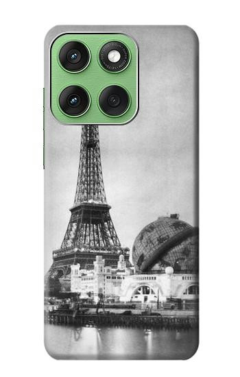 S2350 Old Paris Eiffel Tower Hülle Schutzhülle Taschen für Motorola Edge 60