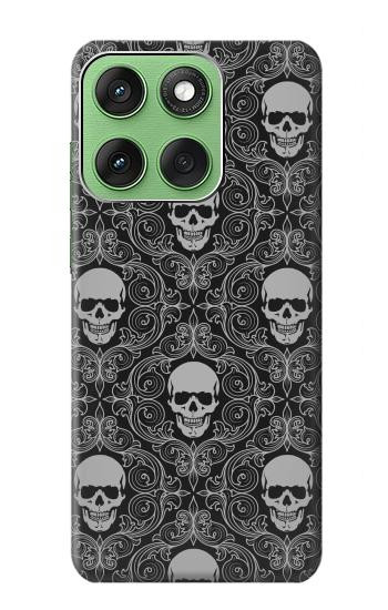 S2371 Skull Vintage Monochrome Pattern Hülle Schutzhülle Taschen für Motorola Edge 60