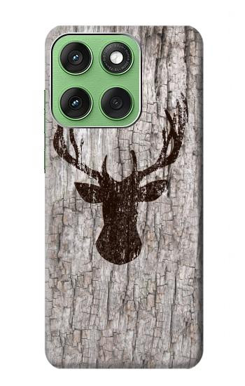 S2505 Reindeer Head Old Wood Texture Graphic Hülle Schutzhülle Taschen für Motorola Edge 60