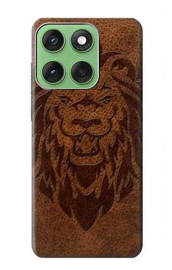 S2529 Leo Zodiac Tattoo Brown Graphic Print Hülle Schutzhülle Taschen für Motorola Edge 60