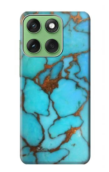 S2685 Aqua Turquoise Gemstone Graphic Printed Hülle Schutzhülle Taschen für Motorola Edge 60