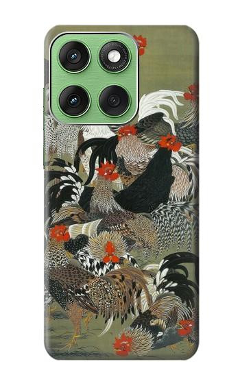 S2699 Ito Jakuchu Rooster Hülle Schutzhülle Taschen für Motorola Edge 60