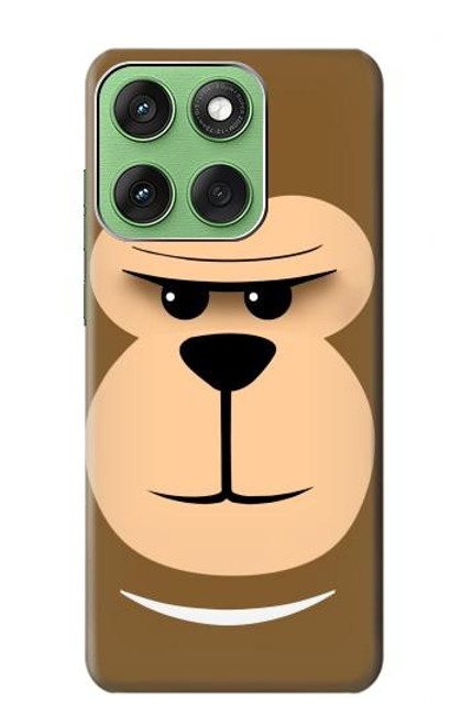 S2721 Cute Grumpy Monkey Cartoon Hülle Schutzhülle Taschen für Motorola Edge 60