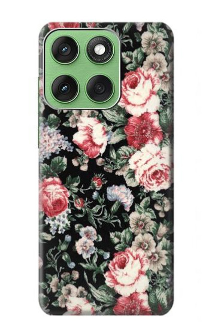S2727 Vintage Rose Pattern Hülle Schutzhülle Taschen für Motorola Edge 60