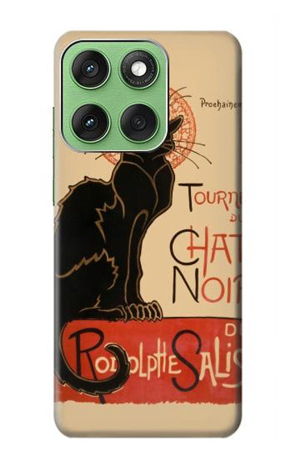 S2739 Chat Noir Black Cat Vintage Hülle Schutzhülle Taschen für Motorola Edge 60