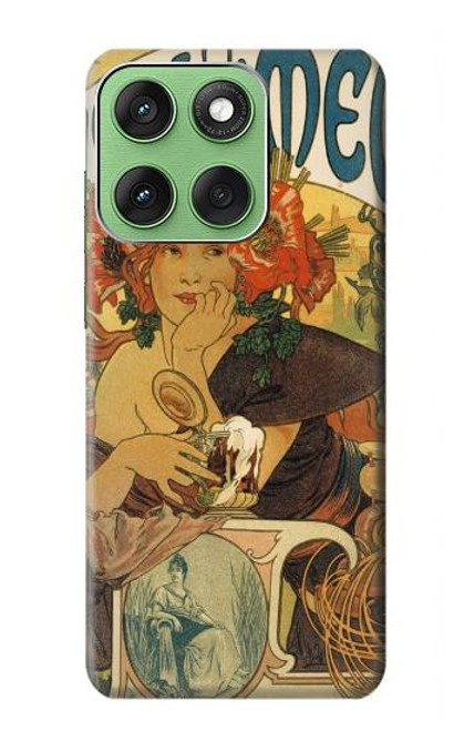 S2740 Alphonse Mucha Bieres De La Muse Hülle Schutzhülle Taschen für Motorola Edge 60