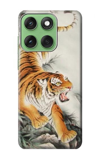 S2751 Chinese Tiger Brush Painting Hülle Schutzhülle Taschen für Motorola Edge 60