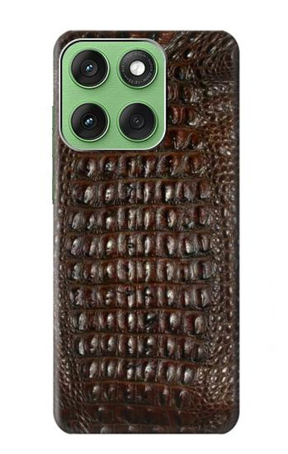 S2850 Brown Skin Alligator Graphic Printed Hülle Schutzhülle Taschen für Motorola Edge 60