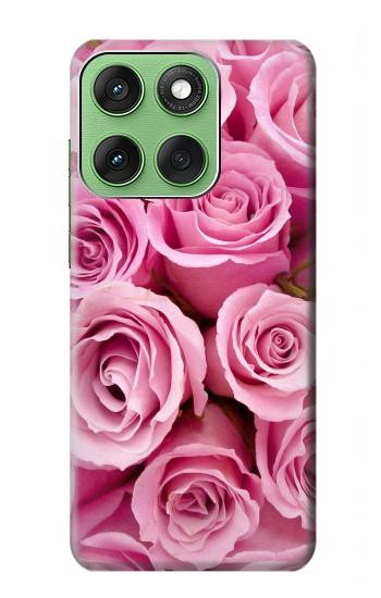 S2943 Pink Rose Hülle Schutzhülle Taschen für Motorola Edge 60