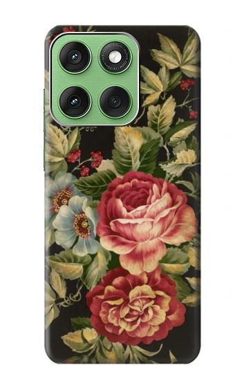 S3013 Vintage Antique Roses Hülle Schutzhülle Taschen für Motorola Edge 60