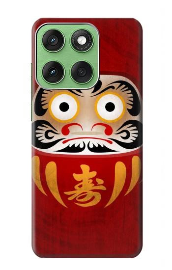 S3023 Japan Good Luck Daruma Doll Hülle Schutzhülle Taschen für Motorola Edge 60
