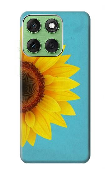 S3039 Vintage Sunflower Blue Hülle Schutzhülle Taschen für Motorola Edge 60