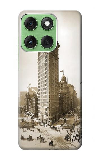 S3046 Old New York Flatiron Building Hülle Schutzhülle Taschen für Motorola Edge 60