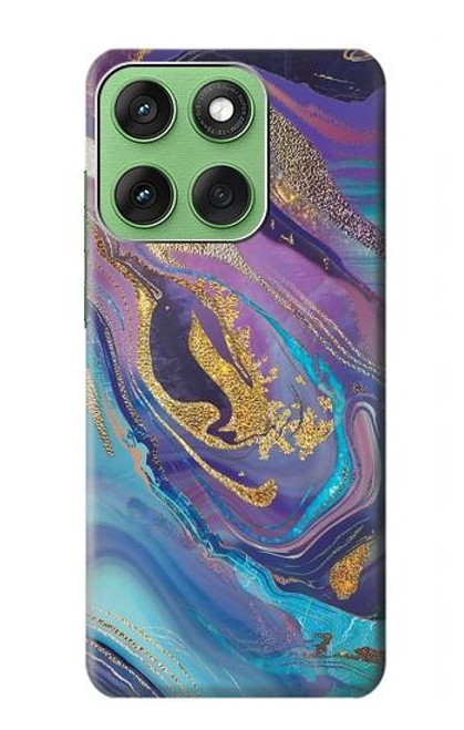 S3676 Colorful Abstract Marble Stone Hülle Schutzhülle Taschen für Motorola Edge 60