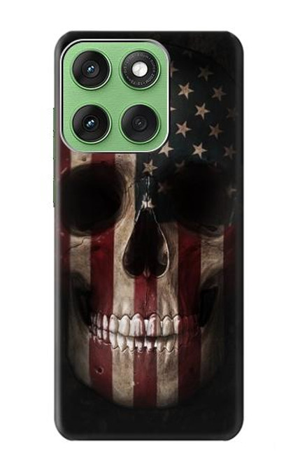 S3850 American Flag Skull Hülle Schutzhülle Taschen für Motorola Edge 60