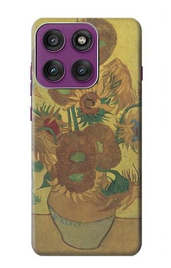 S0214 Van Gogh Vase Fifteen Sunflowers Hülle Schutzhülle Taschen für Motorola Edge 60 Pro