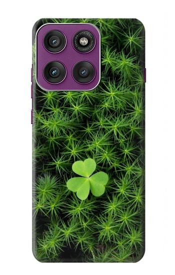 S0358 Clover Lucky Leaf Hülle Schutzhülle Taschen für Motorola Edge 60 Pro