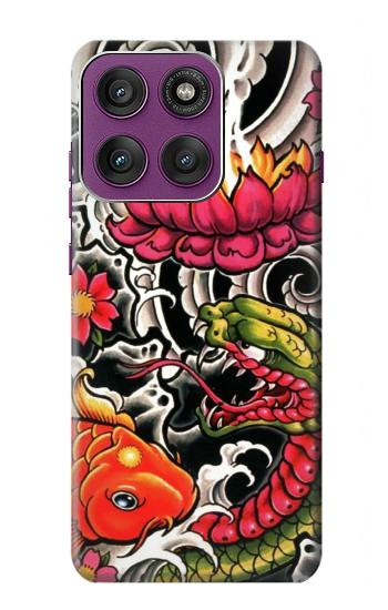 S0605 Yakuza Tattoo Hülle Schutzhülle Taschen für Motorola Edge 60 Pro