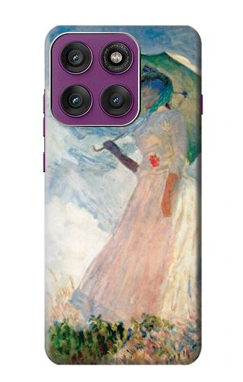 S0998 Claude Monet Woman with a Parasol Hülle Schutzhülle Taschen für Motorola Edge 60 Pro