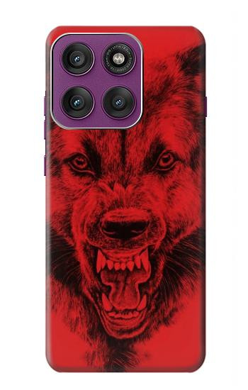 S1090 Red Wolf Hülle Schutzhülle Taschen für Motorola Edge 60 Pro