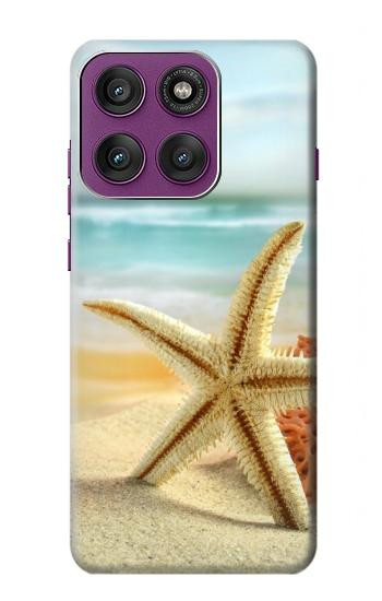 S1117 Starfish on the Beach Hülle Schutzhülle Taschen für Motorola Edge 60 Pro