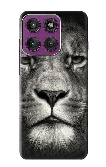 S1352 Lion Face Hülle Schutzhülle Taschen für Motorola Edge 60 Pro
