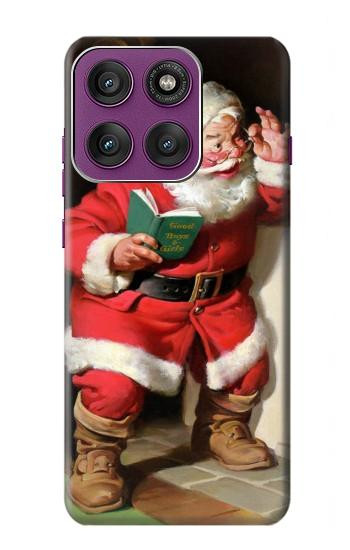 S1417 Santa Claus Merry Xmas Hülle Schutzhülle Taschen für Motorola Edge 60 Pro
