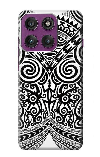 S1655 Maori Tattoo Hülle Schutzhülle Taschen für Motorola Edge 60 Pro