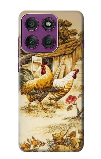 S2181 French Country Chicken Hülle Schutzhülle Taschen für Motorola Edge 60 Pro