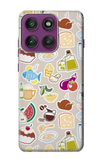 S2321 Food and Drink Seamless Hülle Schutzhülle Taschen für Motorola Edge 60 Pro