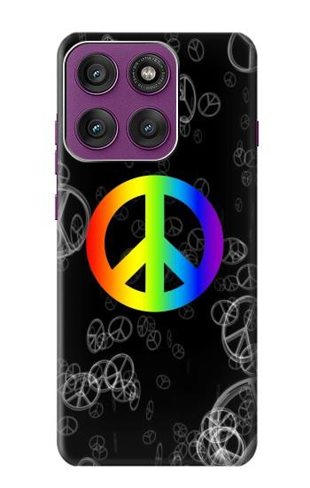 S2356 Peace Sign Hülle Schutzhülle Taschen für Motorola Edge 60 Pro
