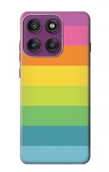 S2363 Rainbow Pattern Hülle Schutzhülle Taschen für Motorola Edge 60 Pro