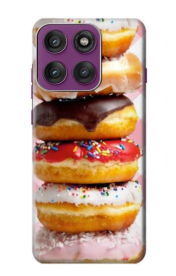 S2431 Fancy Sweet Donuts Hülle Schutzhülle Taschen für Motorola Edge 60 Pro