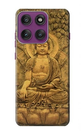 S2452 Buddha Bas Relief Art Graphic Printed Hülle Schutzhülle Taschen für Motorola Edge 60 Pro