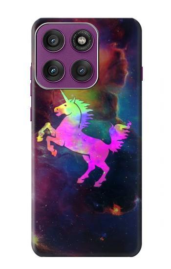 S2486 Rainbow Unicorn Nebula Space Hülle Schutzhülle Taschen für Motorola Edge 60 Pro