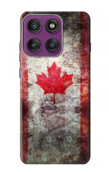S2490 Canada Maple Leaf Flag Texture Hülle Schutzhülle Taschen für Motorola Edge 60 Pro