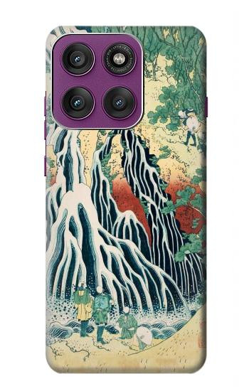 S2491 Hokusai Kirifuri Waterfall at Kurokami Hülle Schutzhülle Taschen für Motorola Edge 60 Pro