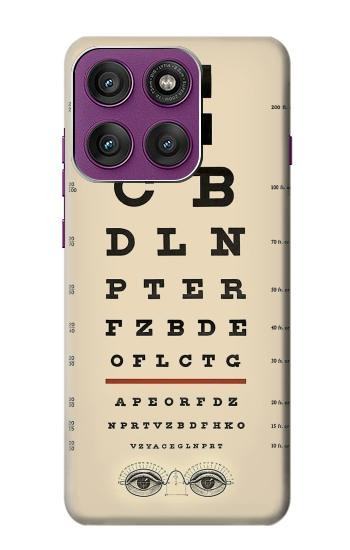 S2502 Eye Exam Chart Decorative Decoupage Poster Hülle Schutzhülle Taschen für Motorola Edge 60 Pro
